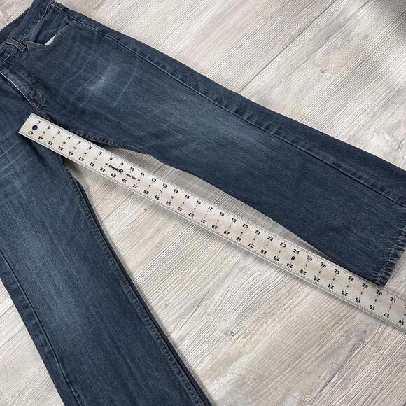 Levis 527 Jeans Mens 32x30 Dark Wash Whiskered Relaxed Bootcut Red Tab Modern - Picture 3 of 8